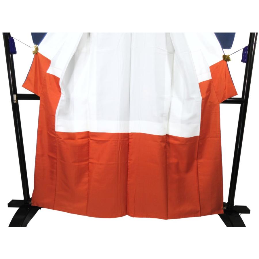 未使用　美品　シルク混 リサイクル　紬　紺色　青　絣　絣の着物　普段着　洒落着物　格安　花柄 |  | 12