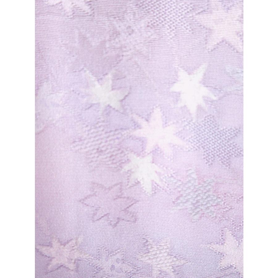 未使用しつけ付き！ 小花模様 紫色着物 163cm正絹江戸小紋