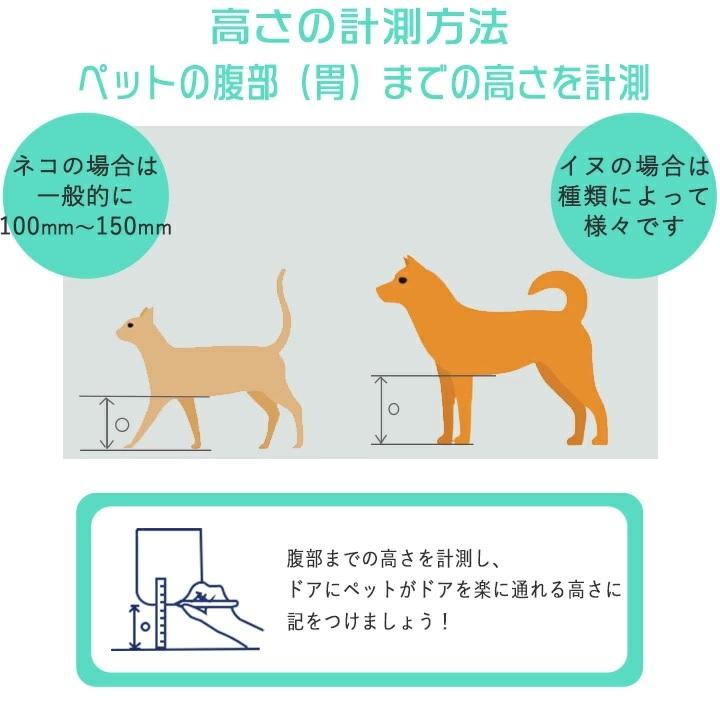 ペットドア キャットドア 中型猫用 G-CD 後付け サッシ 猫用ドア 猫