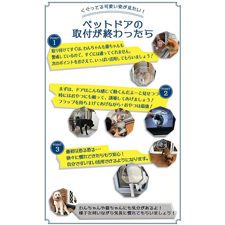 ペットドア キャットドア 中型猫用 G-CD 後付け サッシ 猫用ドア 猫