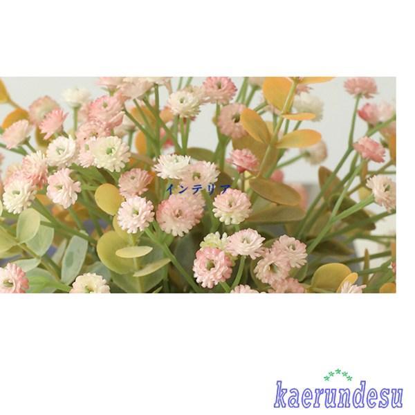 造花インテリア たんぽぽ かすみ草 鉢植え 卓上置き ミニ 枯れない花 装飾花 観葉植物 リアル 本物そっくり 花瓶 北欧風 ins |  | 07