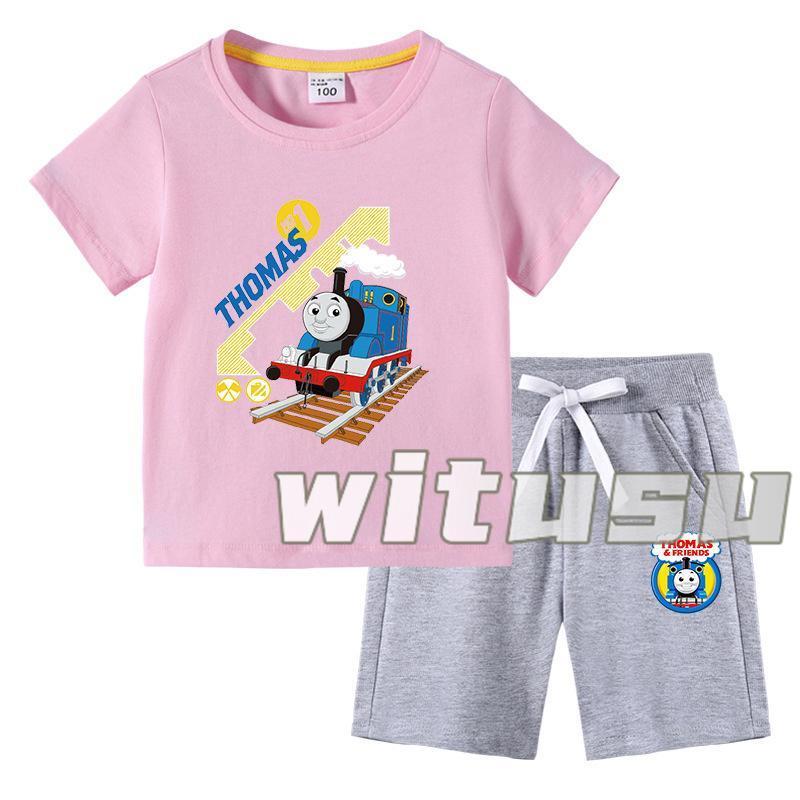 春夏新作 子供用ショートスリーブ Tシャツ 短パンツ 上下セット 半袖 トーマス 男の子女の子向け ラウンドネック 小学生 幼稚園児｜kimurashoujistore2｜05