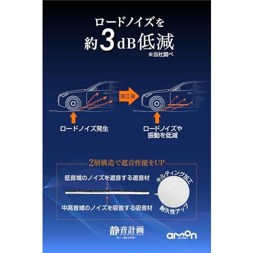 エーモン(amon) 静音計画 ロードノイズ低減マット リア用 車用フロア