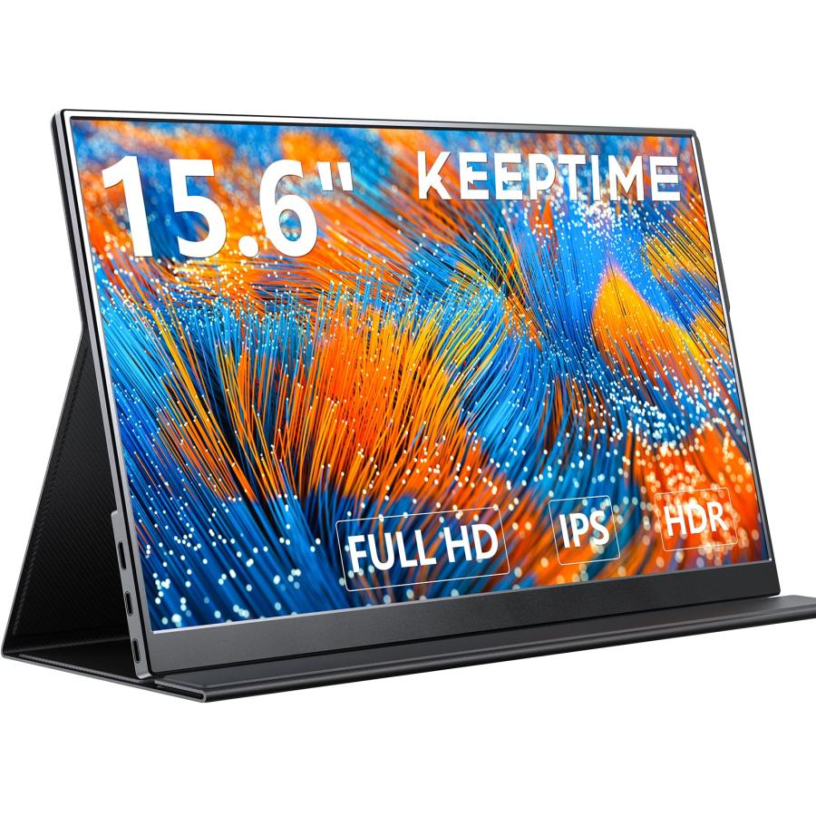 KEEPTIME モバイルモニター 15.6インチ 1920*1080 モバイルディスプレイ ポータブルモニター IPS液晶パネル 非光沢画面 薄型