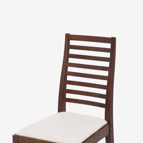 大塚家具 秋田木工 ダイニングチェア 「N005」ナラ材BWN色 座面PVC張り 