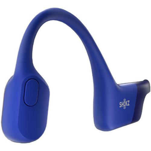 【超美品】SHOKZ OpenRun ブルー　骨伝導イヤフォン　箱あり ショックス ワイヤレス骨伝導イヤホン OpenRun - Blue SKZ-EP-000005