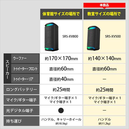 ソニー SRS-XV500 BC ワイヤレスポータブルスピーカー ブラック｜kimuraya-select｜05