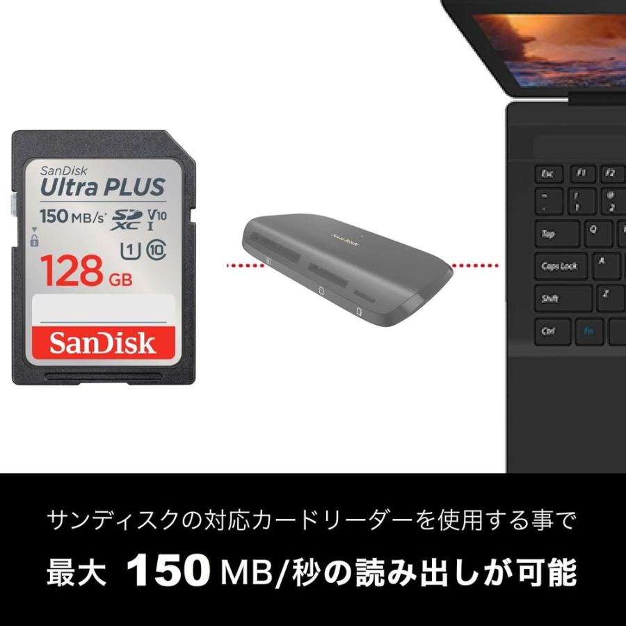 SanDisk SDSDUWC-128G-JN3IN サンディスクウルトラプラス  SDXC UHS-Iカード128GB SanDisk Ultra PLUS 128GB｜kimuraya-select｜02