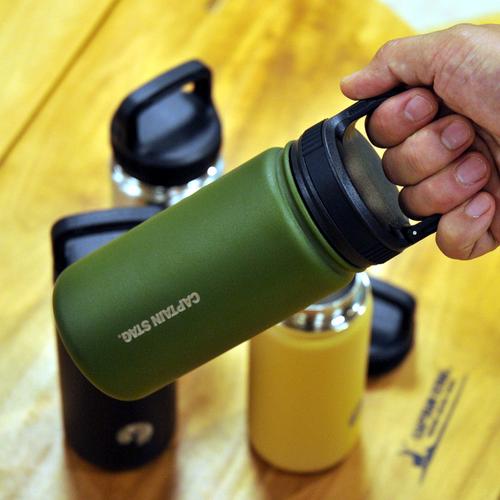 CAPTAIN STAG HDカラビナボトル 350ml オリーブドラブ : キムラヤYahoo