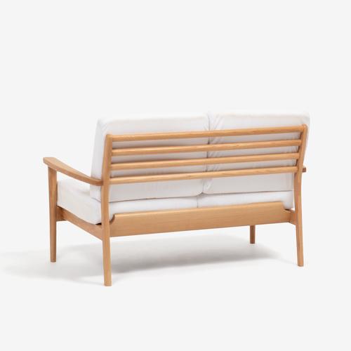 大塚家具［2人掛］ラブソファ「シネマ」本体＋ヌードクッション レッドオーク材ホワイトオーク色 カバーリングタイプ ※カバー別売 全９色【※AR対応】_10