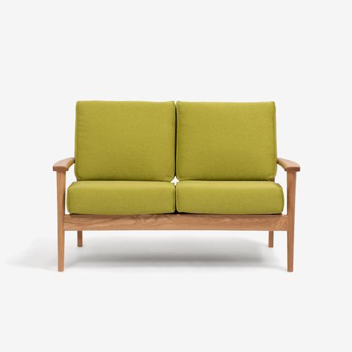 大塚家具［2人掛］ラブソファ「シネマ」本体＋ヌードクッション レッドオーク材ホワイトオーク色 カバーリングタイプ ※カバー別売 全９色【※AR対応】_1