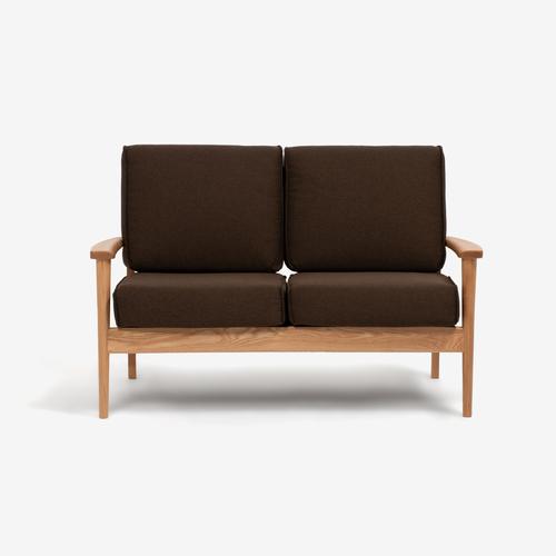 大塚家具［2人掛］ラブソファ「シネマ」本体＋ヌードクッション レッドオーク材ホワイトオーク色 カバーリングタイプ ※カバー別売 全９色【※AR対応】_4