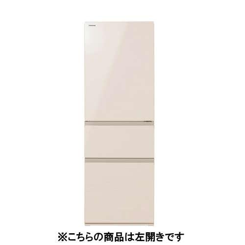 無料長期保証】東芝 冷蔵庫 356L 3ドア 左開き 幅 60cm 3段冷凍室 節電