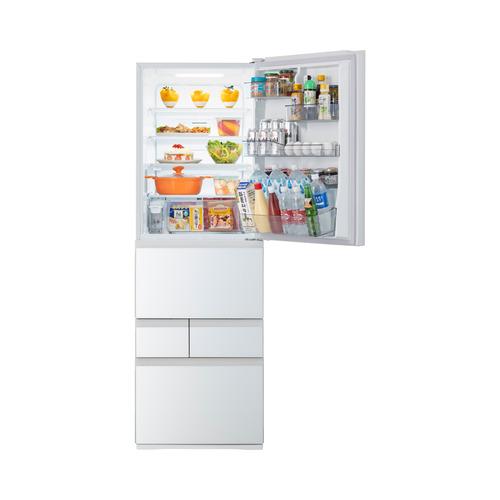 東芝　最新モデル冷蔵庫　411L 無料長期保証】東芝 冷蔵庫 411L 5ドア 右開き 幅 60cm 真ん中