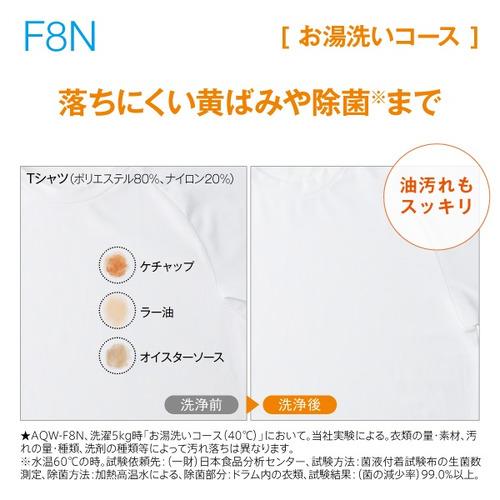 AQUA AQW-F8N(W) ドラム式全自動洗濯機 8kg ホワイト AQWF8N(W)_5