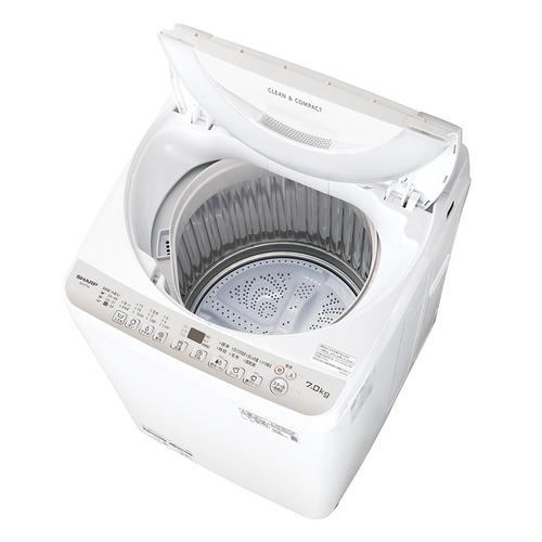 47⭐️2022年製美品★シャープ　洗濯機　7KG　大型　一人暮らし シャープ 全自動洗濯機 洗濯7kg 幅52cm 節水コース 穴なしサイクロン