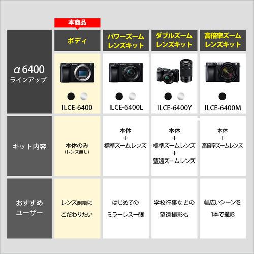 ソニー ILCE-6400B デジタル一眼カメラ ボディ ブラック｜kimuraya-select｜12