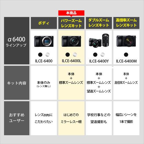 ソニー ILCE-6400LB α6400 ミラーレス一眼カメラ パワーズームレンズキット ブラック｜kimuraya-select｜12