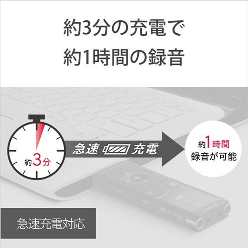 ソニー ICD-UX570F BC ICレコーダー 4GBメモリー内蔵 ブラック ワイドFM対応｜kimuraya-select｜05