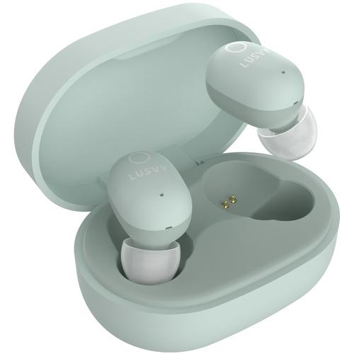 LUSVY ワイヤレスイヤホン グリーン ナガオカ L102BEANPG 完全ワイヤレスイヤホン LUSVY グリーン系