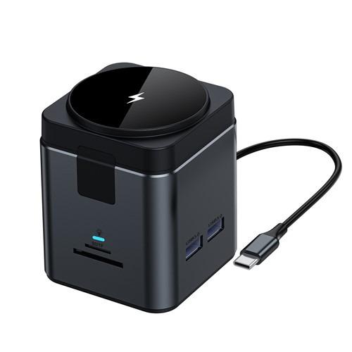 Lazos L-MG9IN1-DG ワイヤレス充電マグネット式ステーション9-in-1 Windos Mac対応 ブラック | 