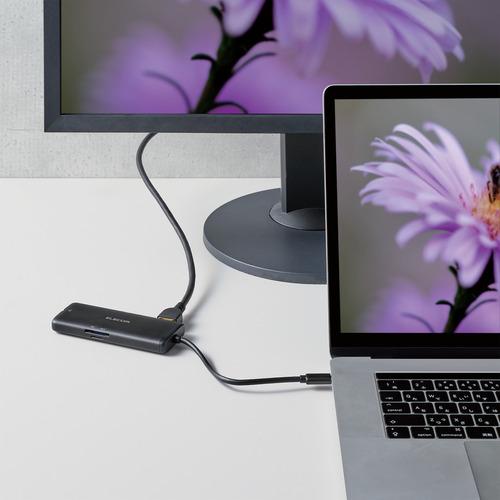 エレコム DST-070BPBK ドッキングステーション USB-Ax2 USB-Cx1 USB