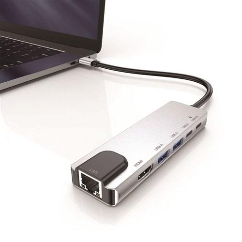 AXELTECH AXDST01SL 6in1ドッキングステーション 最大5Gbps対応