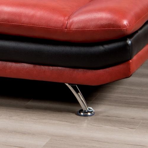 幅237］左カウチソファ 本革 「YCS150003RD」 レッド ヤマダ