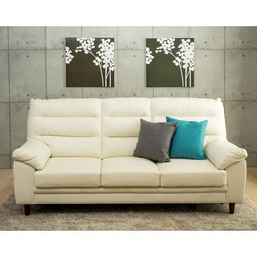 ヤマダオリジナル ソファ 3人掛け 幅209cm 革張り ブラックd3290 ヤマダオリジナル［3人掛］ソファ 「YS130012IV」幅209 合成皮革