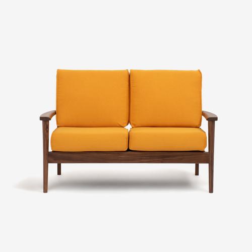 大塚家具［2人掛］ラブソファ「シネマ」本体＋ヌードクッション