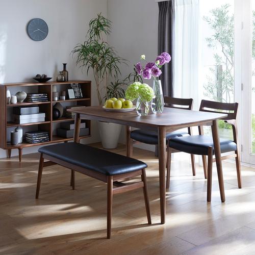 ダークブラウン 木製 椅子 布座面 大塚家具