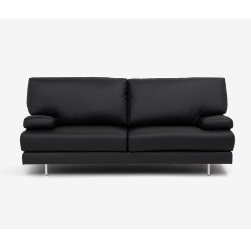 大塚家具 ［3人掛］ソフア「ベローナ2」ソフトレザーブラック色#C500S