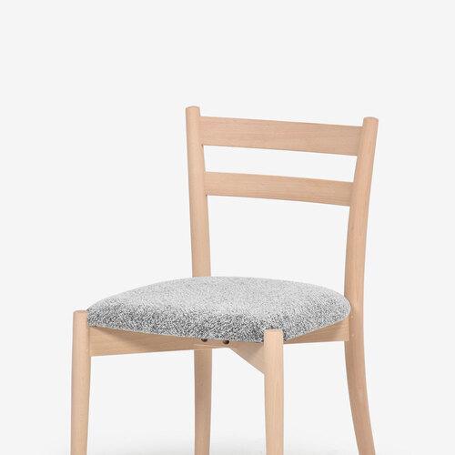 秋田木工 ダイニングチェア「リュッケ」ブナ材白木塗装/張地布ブラッシュ　大塚家具 大塚家具 秋田木工 ダイニングチェア「リュッケ」ブナ材 白木塗装 布