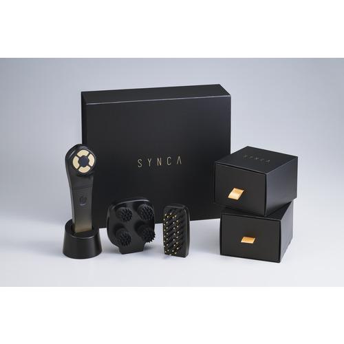 SYNCA SYB-F1 3way美顔器 お肌や髪のケア用 ブラックゴールド