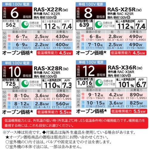 【標準工事費込】【無料長期保証】【推奨品】日立 RAS-X22R W エアコン 白くまくん Xシリーズ (6畳用) スターホワイト｜kimuraya-select｜18