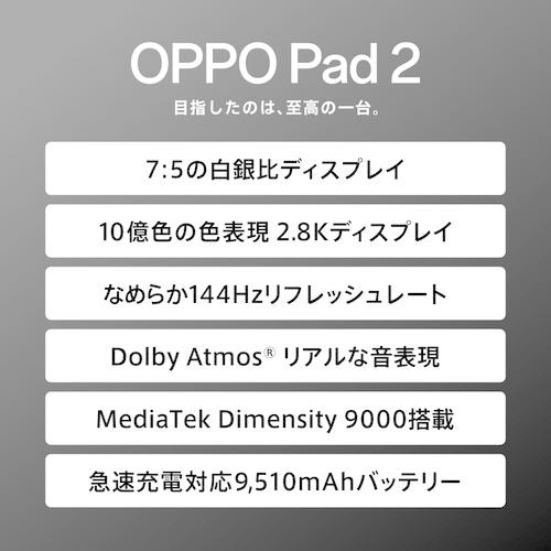 OPPO OPD2202 GY OPPO Pad 2 グレー｜kimuraya-select｜04