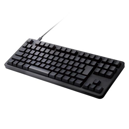 エレコム TK-MC30UKPBK 有線メカニカルテンキーレスキーボード 静音赤軸 ブラック | 