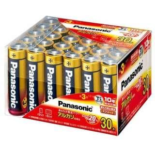 パナソニック LR6XJ/30SH アルカリ乾電池単3形 30本パック | 