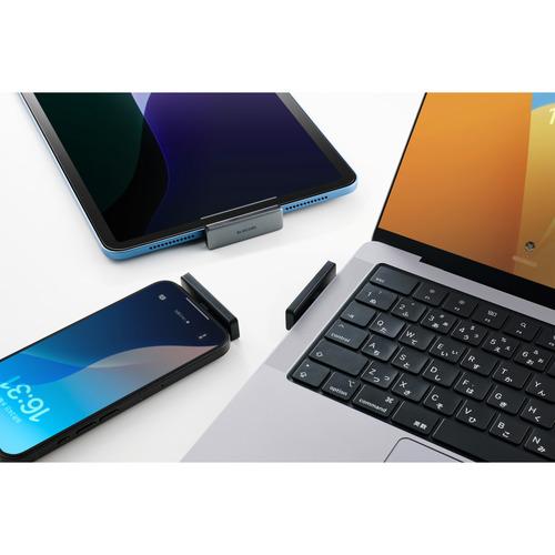エレコム ESD-EPC0500GGY 外付け SSD 500GB MacBook Windows スマホ USB-C機器対応 グレー |  | 09