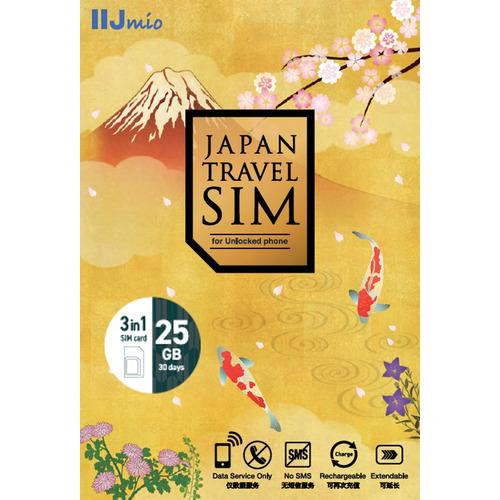 IIJ IM-B464 SIMカード Japan Travel SIM 25GB(3in1) | 