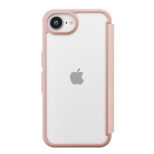 PGA PG-25KGF07PK iPhone 16e用 ガラスフリップケース スエード調