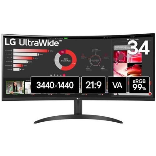 LGエレクトロニクス 34WR50QK-B 34型UWQHDウルトラワイド曲面モニター