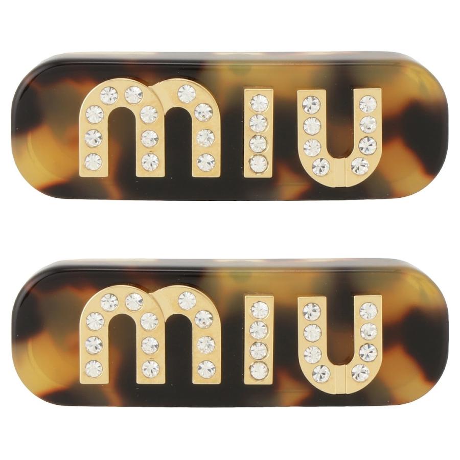 一番人気物ミュウミュウ ヘアクリップ MIUMIU F0D01 ゴールド