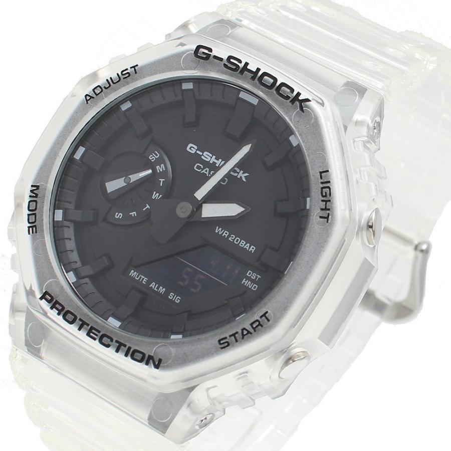 カシオ CASIO 腕時計 GA-2100SKE-7A メンズ レディース Gショック G-SHOCK スケルトンシリーズ クォーツ ブラック クリア｜kimurayashop