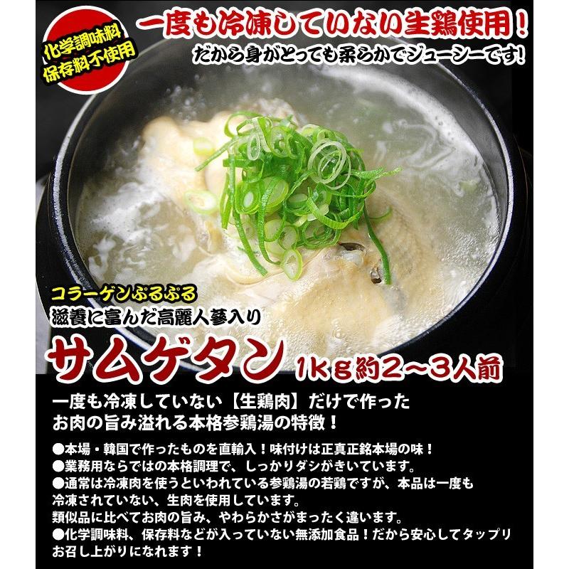 サムゲタン 参鶏湯 1kg×2袋セット （1袋 2〜3人前）常温・冷蔵便可