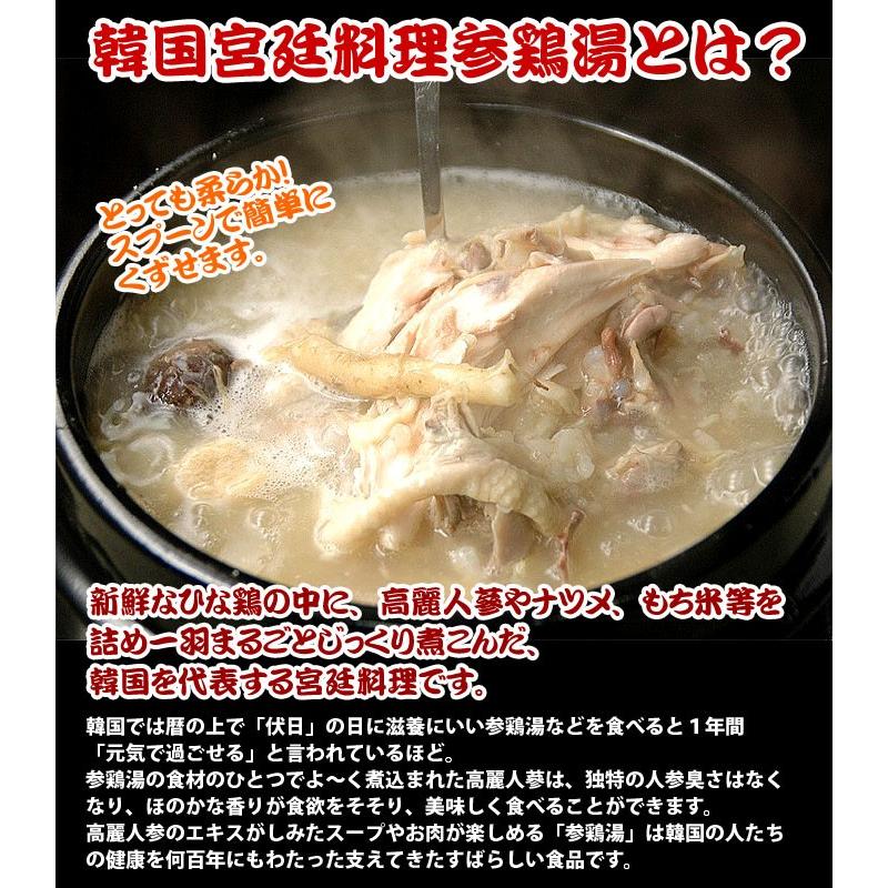 サムゲタン 1kg×2袋 韓国直輸入！無添加 参鶏湯  常温・クール冷蔵便可 送料無料 ※冷凍商品同梱不可 箱潰れ訳アリ品｜kimuyase｜04