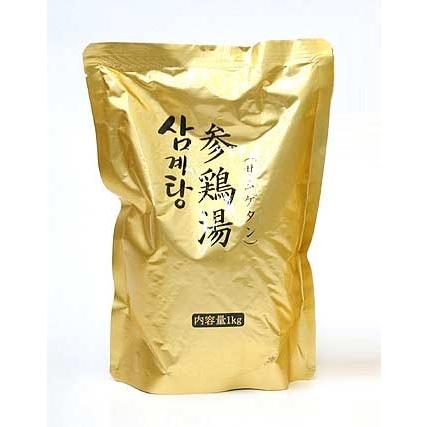 サムゲタン 参鶏湯 1kg×2袋セット （1袋 2〜3人前）常温・冷蔵便可 送料無料 サンゲタン スープ 韓国料理 韓国グルメ レトルト食品 ギフト 金色 パッケージ |  | 06