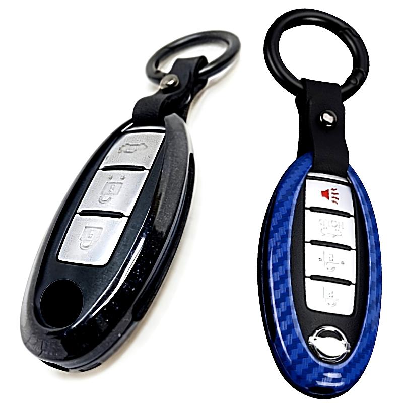 日産 メタル カーボン調 スマートキーケース キーカバー ニッサン エクストレイル ノート ルークス セレナ 新品登場 マーチ キックス ジューク オーラ