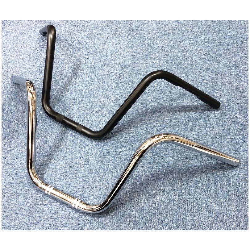 バイク 汎用 アップハンドルバー 1インチ 25mm アメリカン 黒 メッキ