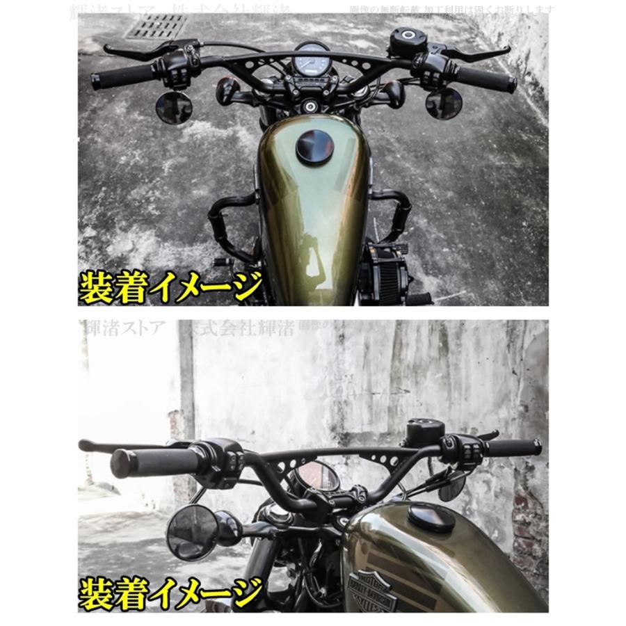 アメリカン ハンドル バイク 汎用 ハンドルバー 1インチ 25mm アメリカン 艶消し黒 メッキ